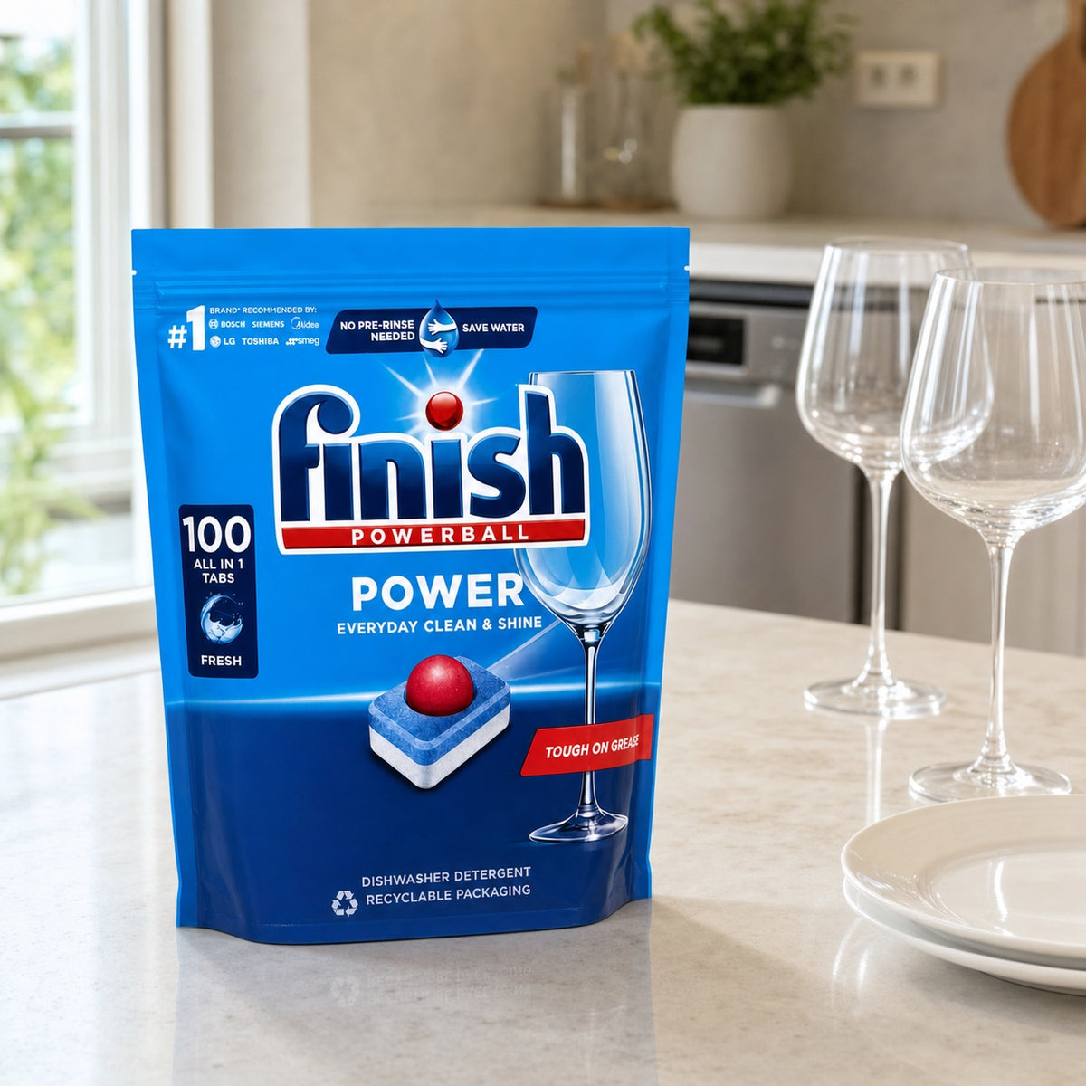 Finish Powerball All-in-1 Max – 100 Dishwasher Tablets