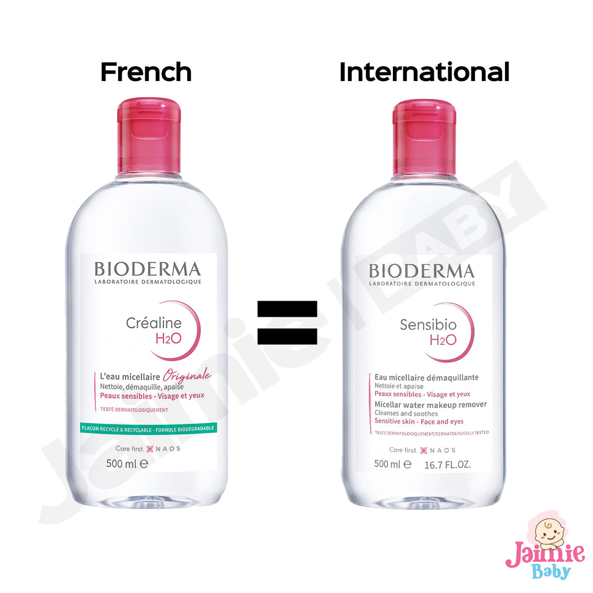 Bioderma Crealine Sensibio Sebium H2O Micellar Water makeup removal 500ml