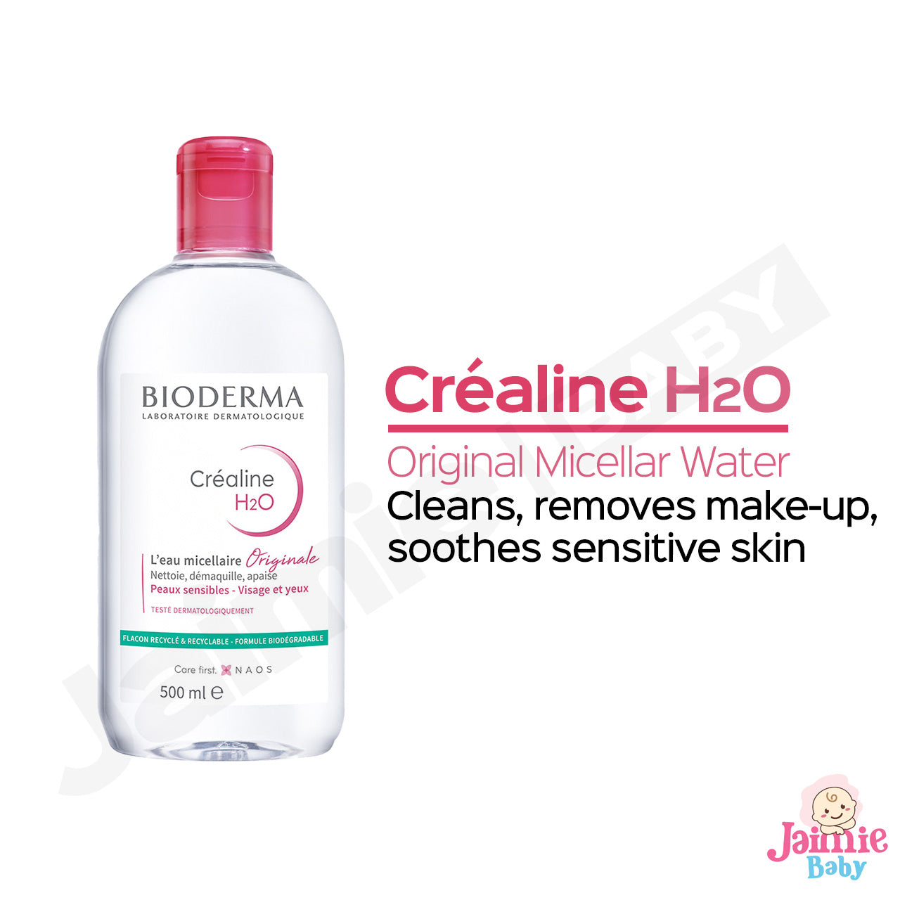 Bioderma Crealine Sensibio Sebium H2O Micellar Water makeup removal 500ml