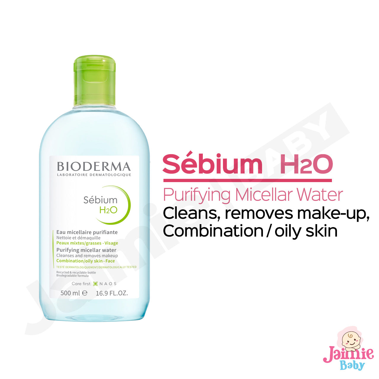 Bioderma Crealine Sensibio Sebium H2O Micellar Water makeup removal 500ml