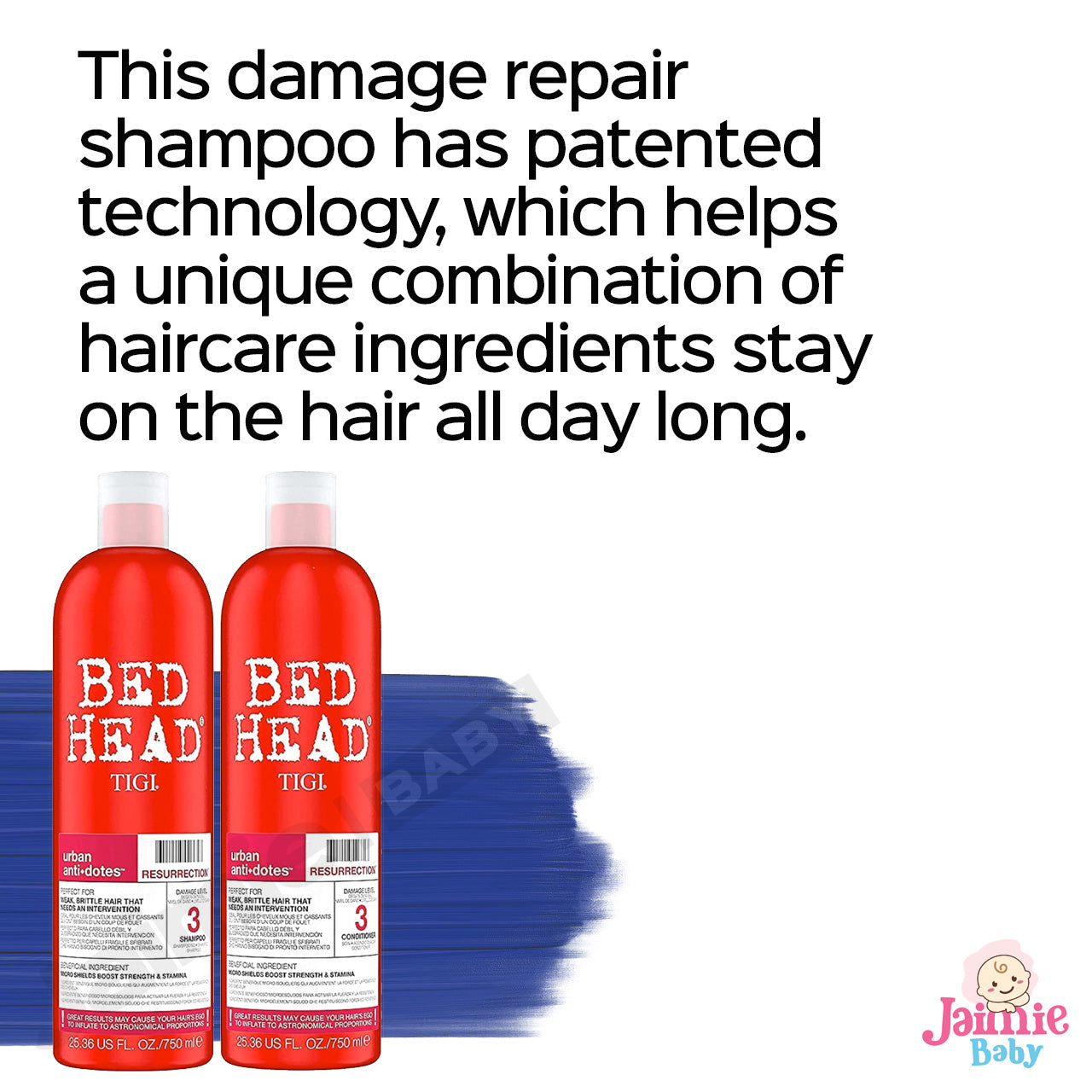 TIGI Bed Head Resurrection Shampoo Conditional Set 750ml for damaged hair
