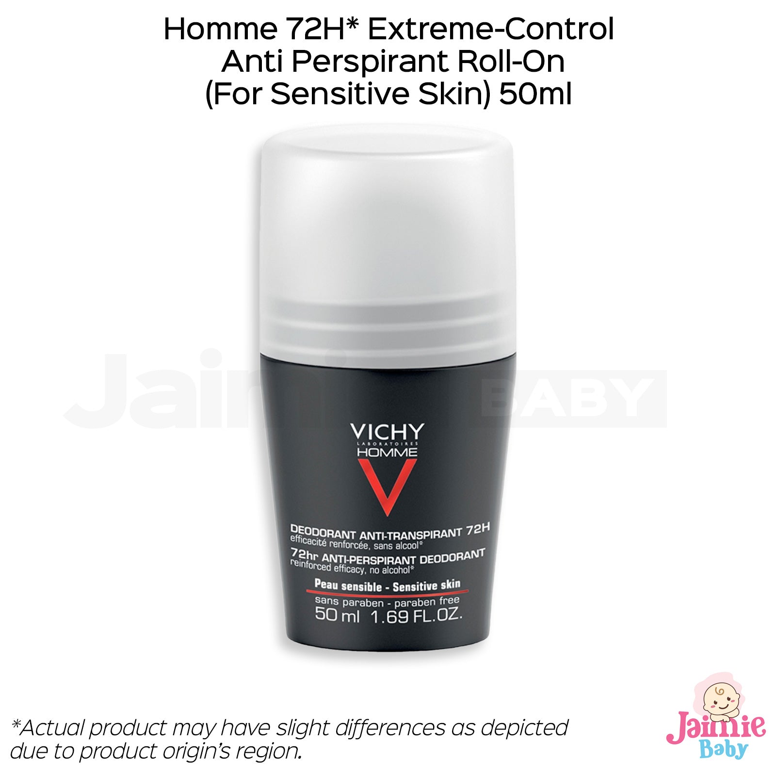 Vichy Anti-Perspirant Deodorant Roll-on Homme 72hr Black 50ml
