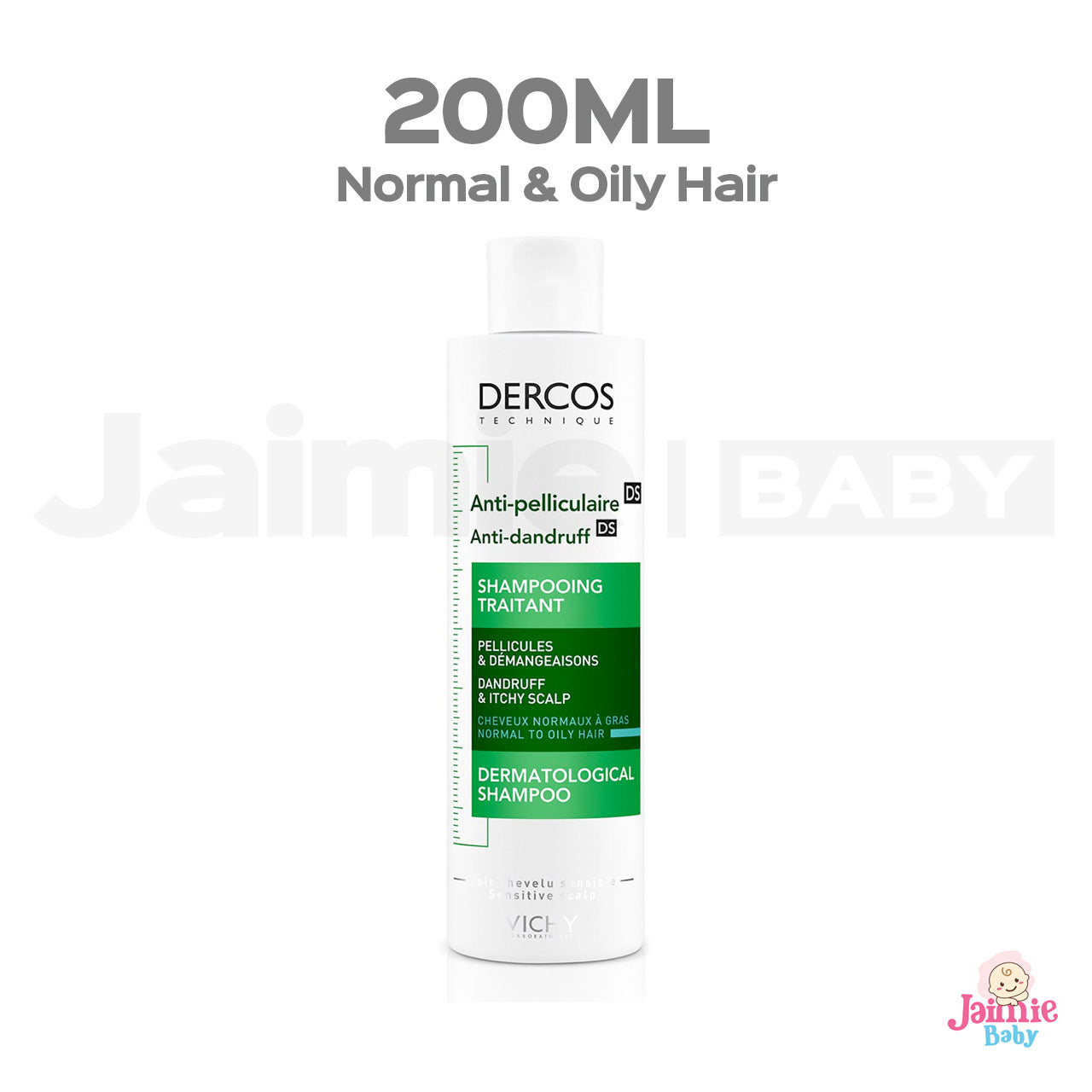 Vichy Dercos Anti-Dandruff DS Shampoo for Normal to Oily Hair 390ml