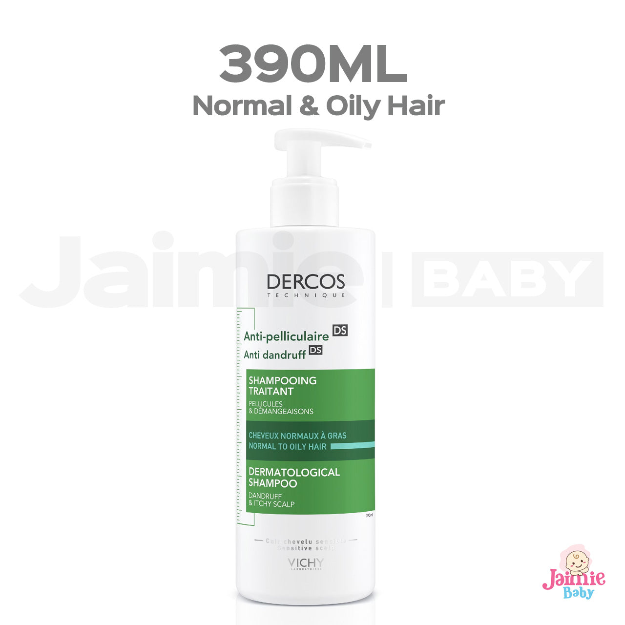 Vichy Dercos Anti-Dandruff DS Shampoo for Normal to Oily Hair 390ml