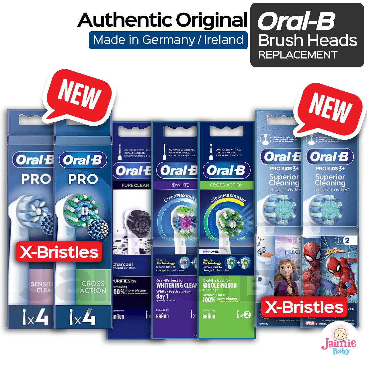 Original Oral B Replacement Brush Heads
