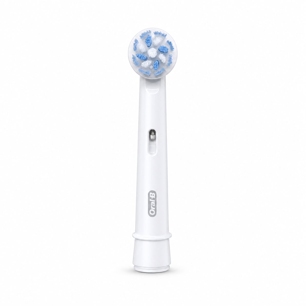 Single Oral-B PRO Sensitive Clean White replacement brush head on a white background
