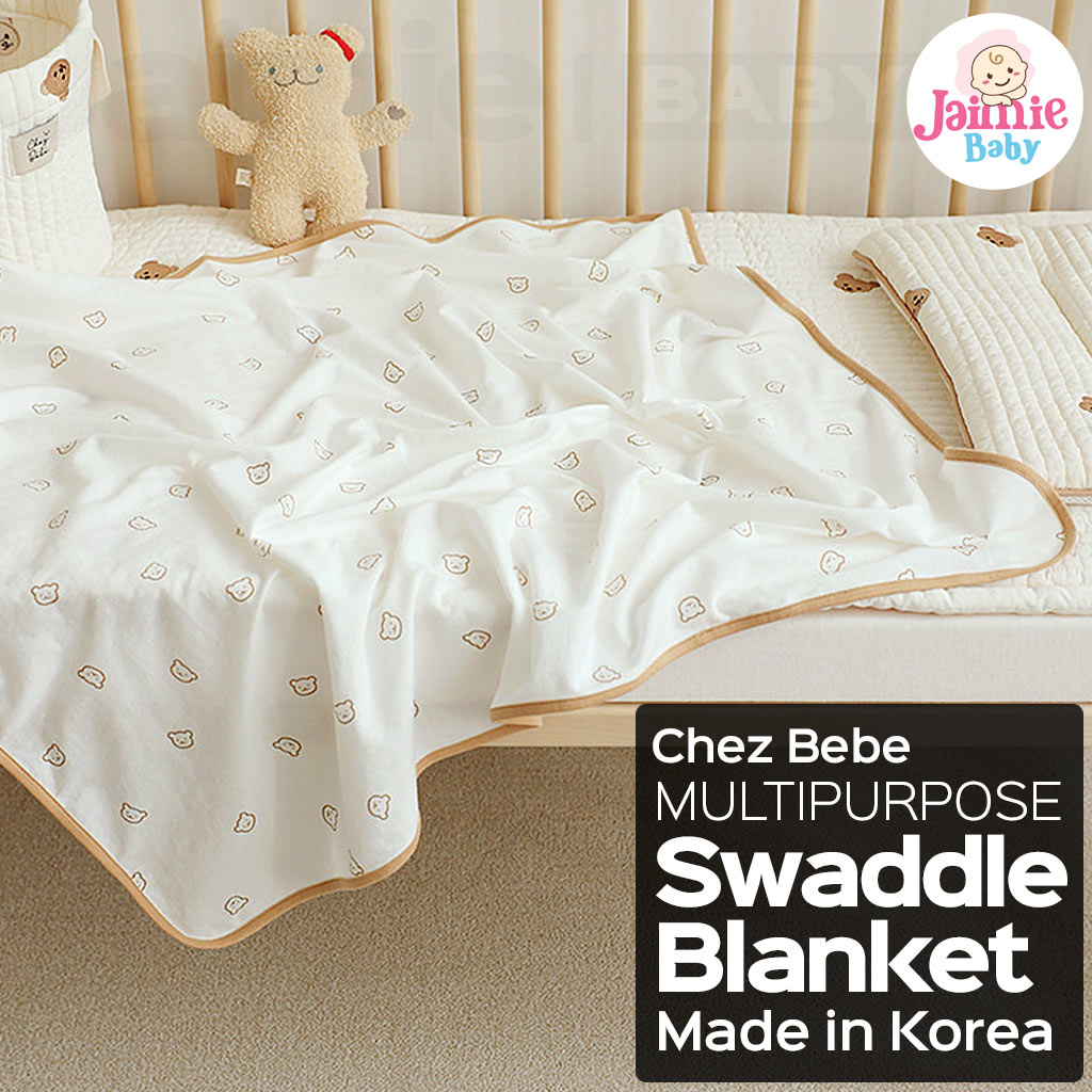 Chez BeBe 쉐베베 Soft Cotton Baby Swaddle Blanket Multi Purpose