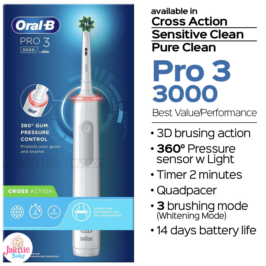 hoofdpijn wasserette presentatie Oral-B Pro 3000 Electric Toothbrush UK/German Version – Jaimie Baby