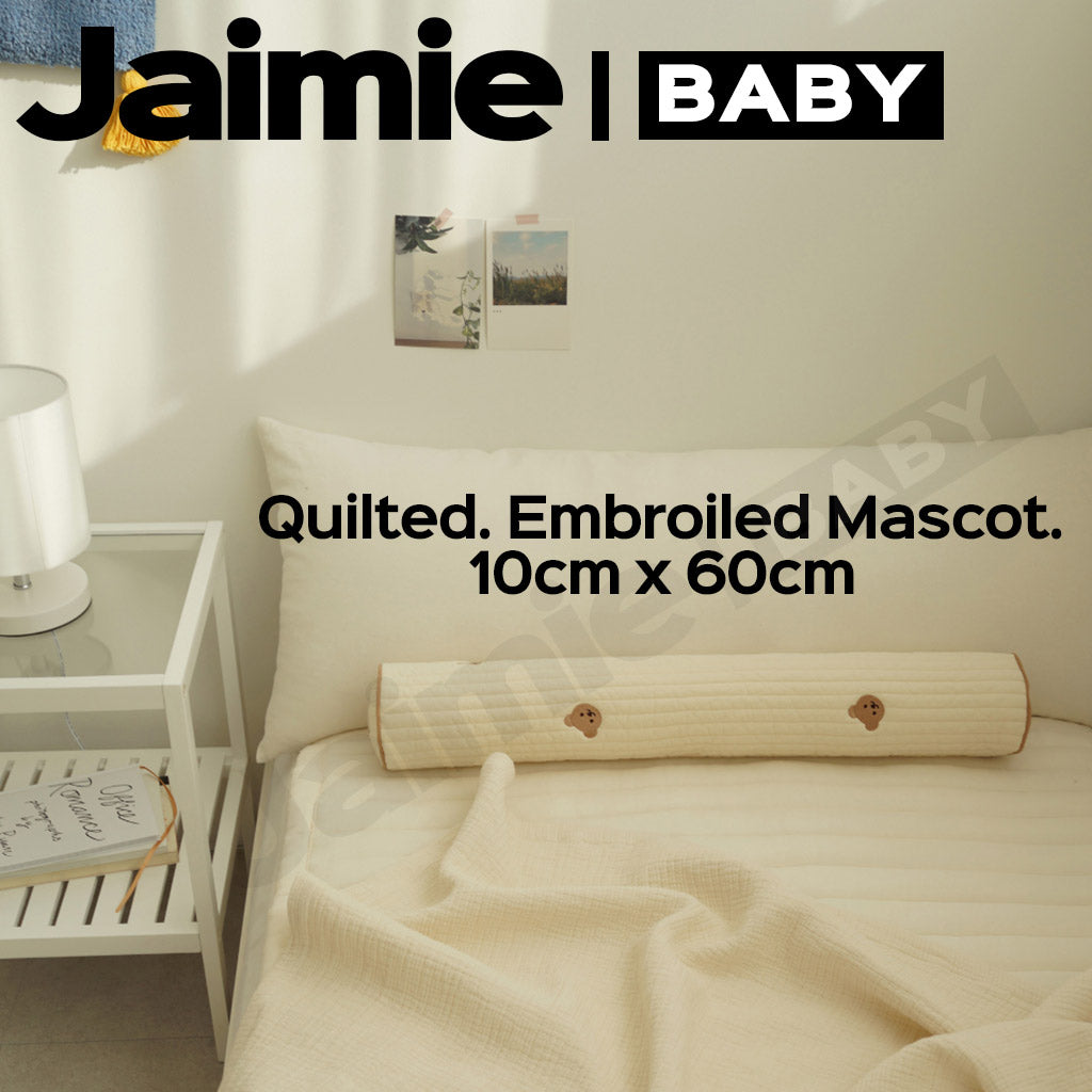 Chez Bebe 쉐베베 Baby bolster with bolster case embroidery high quality quilted cotton