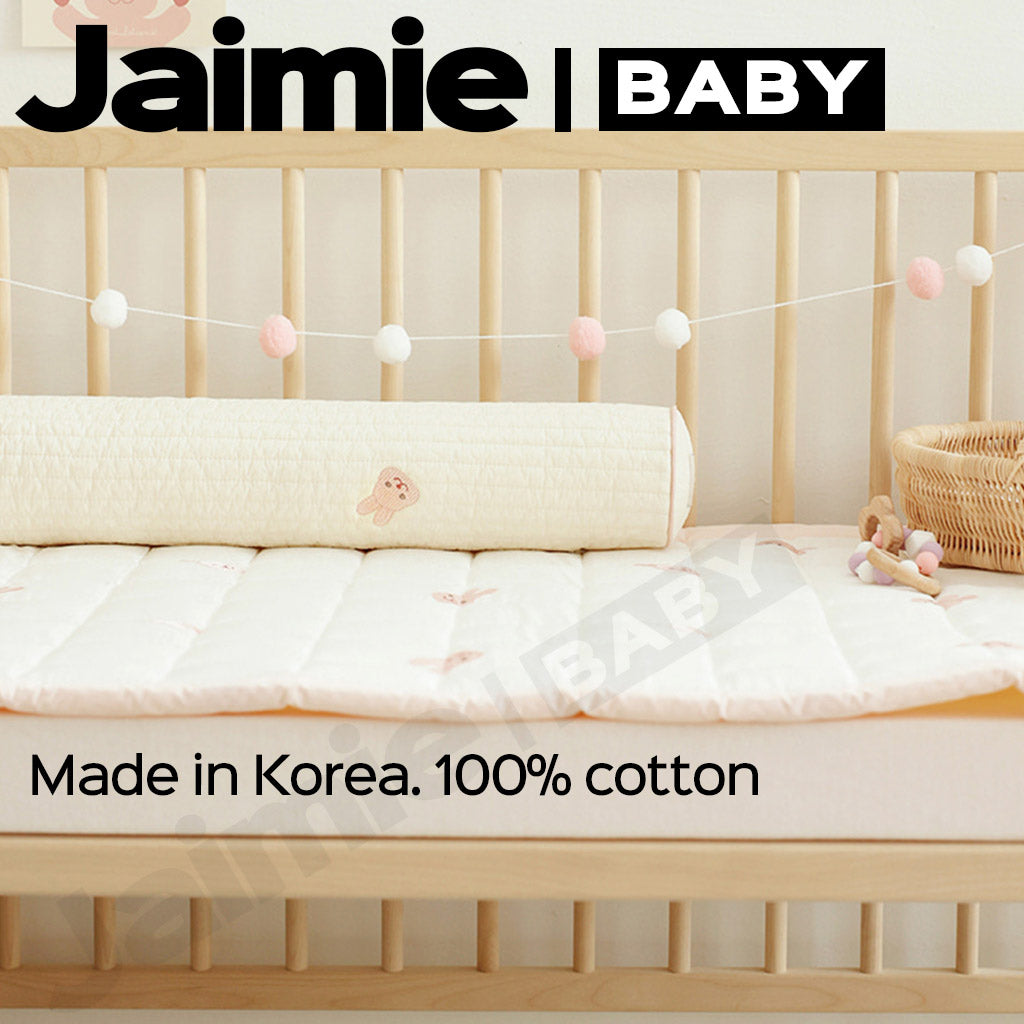 Chez Bebe 쉐베베 Baby bolster with bolster case embroidery high quality quilted cotton