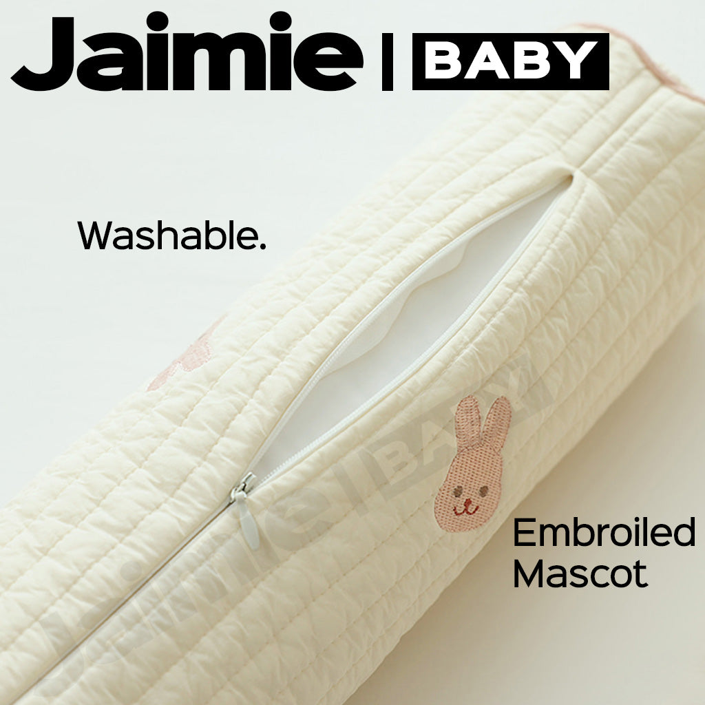Chez Bebe 쉐베베 Baby bolster with bolster case embroidery high quality quilted cotton