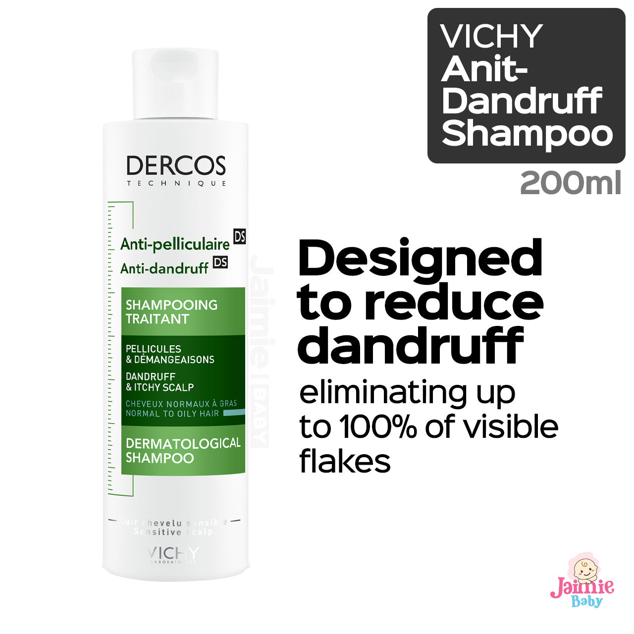 Vichy Dercos Anti-Dandruff DS Shampoo for Normal to Oily Hair 390ml
